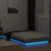 Lova Lovos rėmas su LED Pilka Sonoma 80 x 200 cm Apdirbta mediena