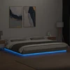 Lovos rėmas su LED, pilkas ąžuolo, 200x200cm, apdirbta mediena