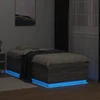 Lovos rėmas su LED, pilkas ąžuolo, 75x190cm, apdirbta mediena