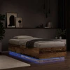 Lova Lovos rėmas su LED Sendintos medienos 80 x 200 cm