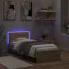 Lova Lovos rėmas su LED Sonoma ąžuolas 80 x 200 cm Apdirbta mediena