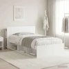Lova Lovos rėmas su saugojimu Balta 90 x 200 cm Apdirbta mediena