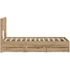 Lova Lovos rėmas su saugojimu ir nugara Artisan Oak 90 x 200 cm