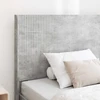 Lova Lovos rėmas su saugojimu ir nugara Betono pilka 90 x 200 cm