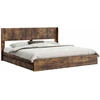 Lova Lovos rėmas su saugojimu ir nugara Dūminio ąžuolo 180 x 200 cm