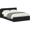 Lovos rėmas su saugojimu ir nugara Juoda 150 x 200 cm