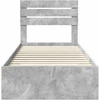Lova Lovos rėmas Betono pilka 90 x 200 cm Apdirbta mediena