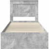 Lova Lovos rėmas Betono pilka 100 x 200 cm Apdirbta mediena