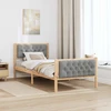 Lova Lovos rėmas Šviesiai pilka 90 x 200 cm Kietos pušies mediena
