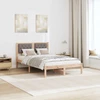 Lova Lovos rėmas Taupe 120 x 200 cm Kietos pušies mediena