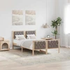 Lova Lovos rėmas Taupe 120 x 200 cm Kietos pušies mediena