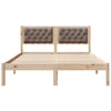 Lovos rėmas Taupe 140 x 190 cm Kietos pušies mediena