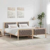 Lovos rėmas Taupe 180 x 200 cm Kietos pušies mediena