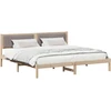 Lovos rėmas Taupe 200 x 200 cm Kietos pušies mediena