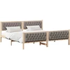 Lovos rėmas Taupe 200 x 200 cm Kietos pušies mediena