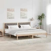 Lovos rėmas Taupe 200 x 200 cm Kietos pušies mediena
