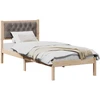 Lova Lovos rėmas Taupe 75 x 190 cm Kietos pušies mediena