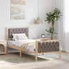 Lova Lovos rėmas Taupe 75 x 190 cm Kietos pušies mediena