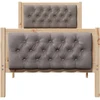 Lova Lovos rėmas Taupe 80 x 200 cm Kietos pušies mediena