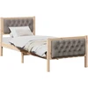 Lova Lovos rėmas Taupe 80 x 200 cm Kietos pušies mediena
