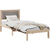 Lova Lovos rėmas Taupe 80 x 200 cm Kietos pušies mediena