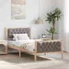 Lova Lovos rėmas Taupe 90 x 190 cm Kietos pušies mediena