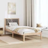 Lova Lovos rėmas Taupe 90 x 200 cm Kietos pušies mediena