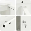 mailbox su saugykla su durimis Balta 30 x 20 x 55 cm Plienas