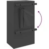 mailbox su saugykla su durimis Juoda 30 x 20 x 55 cm Plienas
