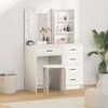 Makiažo stalas 2 pcs Balta 50 x 41 x 135 cm Apdirbta mediena
