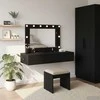 Makiažo stalas Juoda 100 x 40 x 70 cm Apdirbta mediena