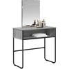 Makiažo stalas Pilka Sonoma 81 x 40 x 131 cm Apdirbta mediena