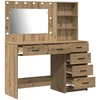 Makiažo stalas 2 vnt. Ruda 78.5 x 41 x 135 cm Apdirbta mediena