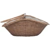 286988 Firewood Basket with Handle 60x44x55 cm Natural Willow