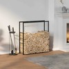 Malkų lentyna Juoda 110x30x116 cm Plienas