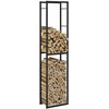 Malkų lentyna Juoda 50x30x209 cm Plienas