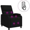 Fotelis Masažinis atlošiamasis krėslas Juoda Audinys