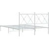 Lova Metalinis lovos rėmas su galvūgaliu, baltos spalvos, 140x190cm