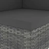 Modulinė kampinė sofa, pilkos spalvos, poliratanas
