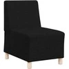 Modulinis sofa vienetas be rankų 2 pcs Juoda 55 x 74 x 82 cm