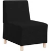 Modulinis sofa vienetas be rankų 2 vnt. Juoda audinys