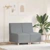 Modulinis sofa vienetas be rankų 2 vnt. Šviesiai pilka audinys