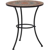 Mozaikinis bistro staliukas, oranžinis/pilkas, 60cm, keramika