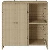 Oppbevaringsskap su lentyna Smėlio 100 x 36 x 102 cm Ratanas