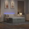 Osmanų lova su čiužiniu ir LED šviesiai pilka 140x200cm Velvet