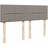 Osmanų lova su čiužiniu ir LED, taupe, 140x190cm, audinys