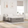 Osmanų lova su čiužiniu, taupe, 140x190cm, audinys