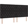 Otmana lova su matracsu ir LED Juoda 200 x 200 cm Aksomas
