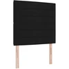 Otmana lova su matracsu ir LED Juoda 80 x 200 cm Audinys