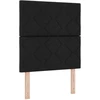 Otmana lova su matracsu ir LED Juoda 80 x 200 cm Audinys